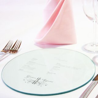 [ KAUFEN ] Platzteller - D.25 cm - Klarglas - Transparent [ B-Ware ]