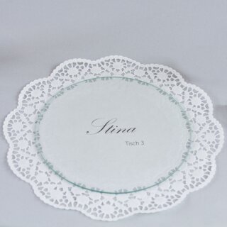 [ KAUFEN ] Platzteller - D.25 cm - Klarglas - Transparent [ B-Ware ]