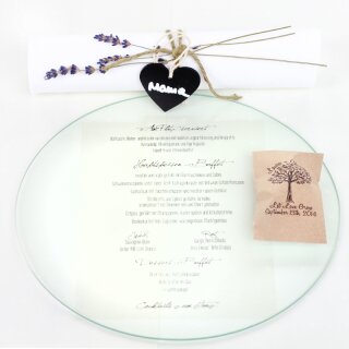 [ KAUFEN ] Platzteller - D.25 cm - Klarglas - Transparent [ B-Ware ]