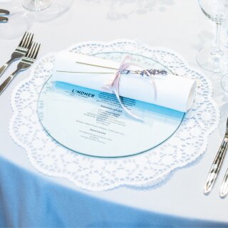 [ KAUFEN ] Platzteller - D.25 cm - Klarglas - Transparent [ B-Ware ]