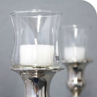Glasaufsatz für Kerzenständer | H.8  x D.6 cm | Glas | Klar | VERLEIH