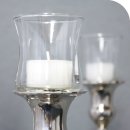 [ MIETEN ] Glasaufsatz für Kerzenständer - H.8  x D.6 cm - Glas - Klar