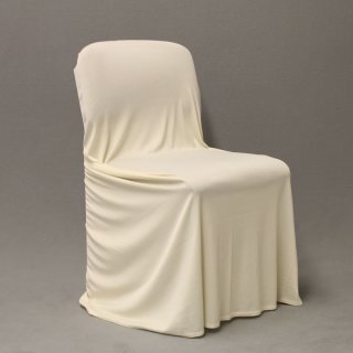 [ MIETEN ] Stuhlhusse - elegant - universelle Größe - Elasthan / Polyester - Beige