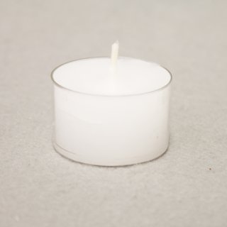 [ KAUFEN ] Kerze / Teelicht - D.4 x H.2,5 cm - ca. 9 Std. Brenndauer - Klar
