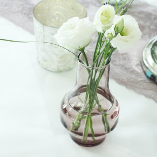 [ MIETEN ] Vase - H.13 cm - Glas - Aubergine
