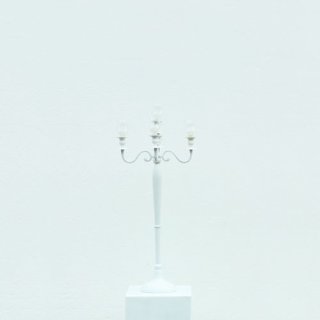 Kerzenständer 5-Arm | H.80 x D.18 cm | Metall | Weiß | VERLEIH