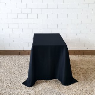 [ MIETEN] Tischdecke - L.220 x B.140 cm - Polyester - Schwarz