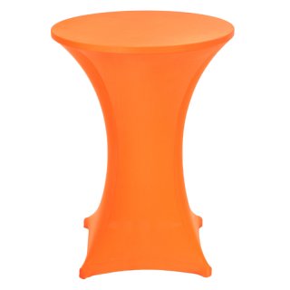 [ MIETEN ] Stehtischhusse - stretch - 4-Fuß - D.80 cm - Elasthan / Polyester - Orange