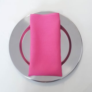 [ MIETEN ] Stoffserviette - B.50 x L.50 cm - Polyester - Pink