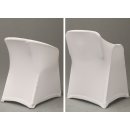 [ KAUFEN ] Stuhlhusse - stretch - Armlehnen - Elasthan / Polyester - gebraucht - Weiß