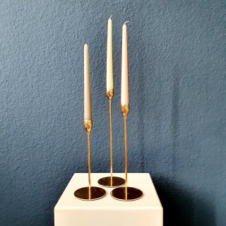 [ MIETEN ] Kerzenhalter - H.23 cm - Metall - Gold