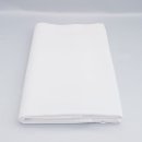 [ MIETEN] Tischdecke - L.100 x B.100 cm - Baumwolle - Atlaskante - Weiß