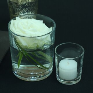 [ MIETEN ] Vase / Windlicht - Cylinder - H.6,5 x D.5,5 cm - Glas - Klar