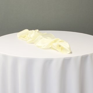 [ KAUFEN ] Tischläufer - L.220 x B.30 cm - Taft - Creme