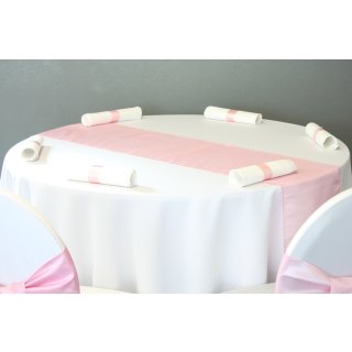 [ KAUFEN ] Tischläufer - L.220 x B.30 cm - Taft - Rosa