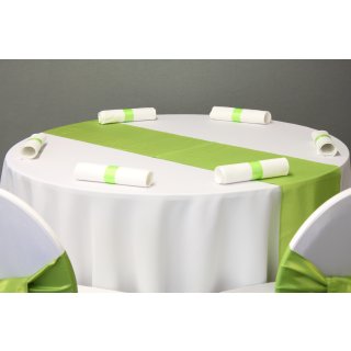 [ KAUFEN ] Tischläufer - L.220 x B.30 cm - Taft - Apfelgrün