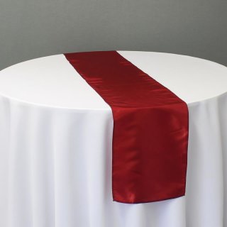 [ KAUFEN ] Tischläufer - L.220 x B.30 cm - Taft - Bordeaux - B-WARE