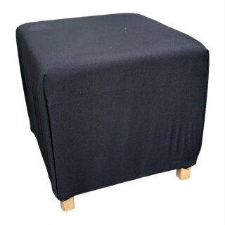 [ KAUFEN ] Lounge Hocker - H.38 x B.38 x T.38 cm - Spanplatte - Schwarz [C-Ware]