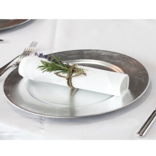 [ KAUFEN ] Platzteller - D.33 cm - Kunststoff - Silber [B-Ware]