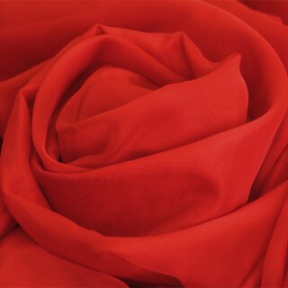 [ KAUFEN ] Dekostoff - L.500 x B.150 cm - Polyester-Voile - Rot [ B-Ware ]