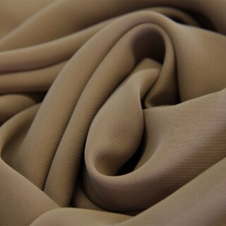 [ KAUFEN ] Dekostoff - L.750 x B.150 cm - Polyester-Chiffon - Taupe [ B-Ware ]