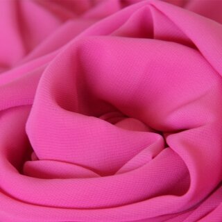 [ KAUFEN ] Dekostoff - L.500 x B.150 cm - Polyester-Chiffon - Fuchsia [ B-Ware ]