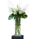 [ KAUFEN ] Vase - D.21 x H.70 cm - Glas - Klar [ B-Ware ]