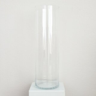 [ KAUFEN ] Vase - D.21 x H.70 cm - Glas - Klar [ B-Ware ]
