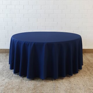 [ MIETEN ] Tischdecke - D.280 cm - Polyester - Dunkelblau
